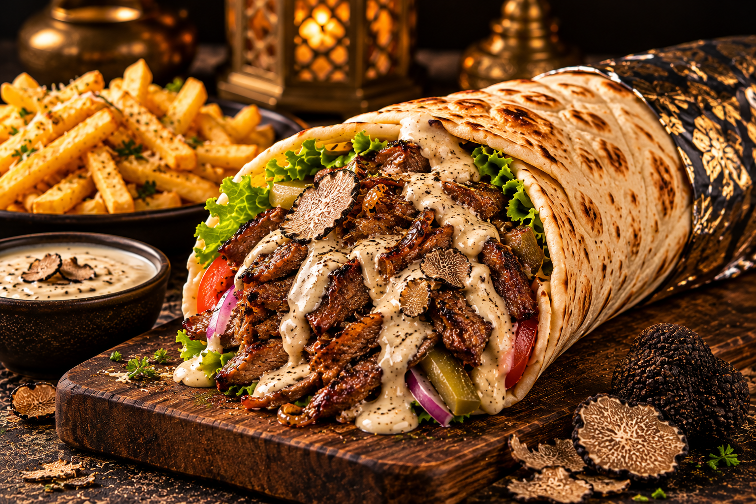 Classic Truffle Beef Shawarma Wrap