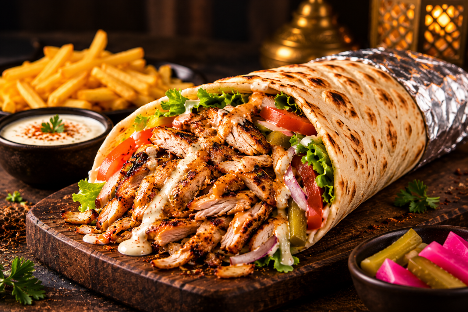 Sazwa Jumbo Arabic Shawarma Platter
